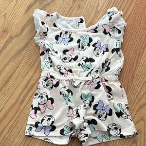 Minnie Mouse Print Romper